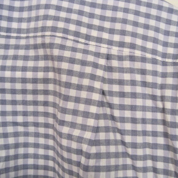 NWT Tailor Vintage Blue and White Checkered Casual Button Down Shirt sz M - Picture 10 of 11